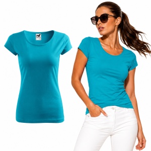 Tricou Damă din Bumbac 100% – Cambrat, Decolteu Rotund, Mâneci Scurte | 25 de Culori - Img 23