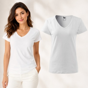 Tricou Damă Malfini Dream 128 cu Guler V – Slim Fit, 95% Bumbac, 14 Culori, XS-3XL - Img 19