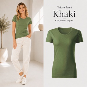 Tricou Damă Malfini Native GOTS 174 – 100% Bumbac Organic, Croială Cambrată, Guler Rotund, 15 Culori - Img 12