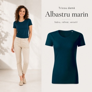 Tricou Damă Malfini Native GOTS 174 – 100% Bumbac Organic, Croială Cambrată, Guler Rotund, 15 Culori - Img 22