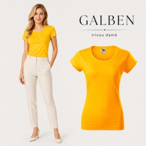 Tricou Damă Malfini Viper 161, 100% Bumbac, Single Jersey, Guler Rotund cu Decolteu Adânc, Croială Cambrată, 180 g/m², 13 Nuanțe, XS–2XL - Img 14