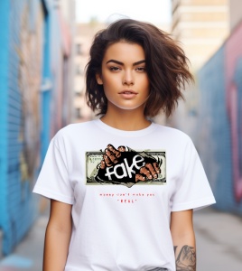 Tricou dama personalizat cu Fake Money