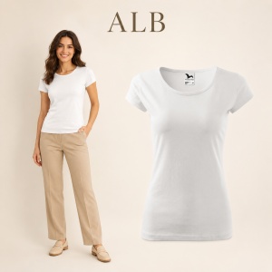 Tricou Damă Simplu cu Guler Rotund, Bumbac 100% – 30 Culori, XS–3XL - Img 11