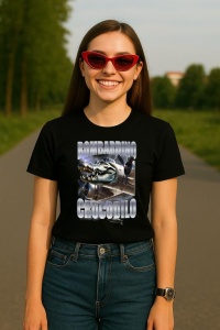 Tricou Dama Tralalero TraLaLa cu Bombardiro Crocodilo Italian Brainrot Meme - Img 4