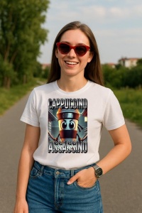 Tricou Dama Tralalero TraLaLa cu Cappuccino Assassino Coffee Lovers Italian Brainrot Meme - Img 3