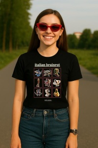 Tricou Dama Tralalero TraLaLa cu Italian Brainrot Characaters Meme Gen Z Funny Humor - Img 4