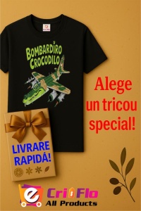 Tricou Dama Tralalero TraLaLa cu Men Boy Bombardilo Bombardier Crocodilo Italian Brainrot - Img 8