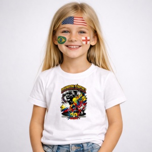 Tricou Davinson Sanchez Colombia World Cup Fifa 2026, din bumbac 100%, tricou alb, Copii | Dama | Barbat