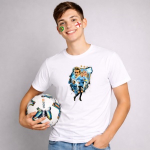 Tricou Diego Forlan Uruguay World Cup Fifa 2026, din bumbac 100%, tricou alb, Copii | Dama | Barbat - Img 2