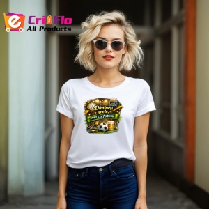 Tricou Dimineti Grele Seri Cu Fotbal Bere Minge, din bumbac 100% , tricou alb pentru Copii | Dama | Barbat - Img 8