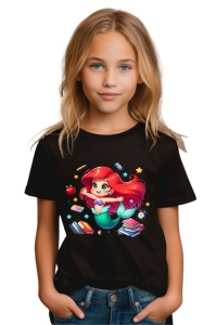 Tricou din bumbac 100% pentru copii, Ariel, Back To School, scoala, educatie, aventura, personaje - Img 2