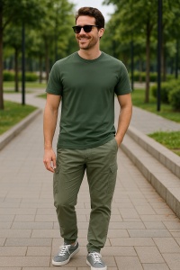 Tricou din bumbac bărbați Classic New 132 - Img 13