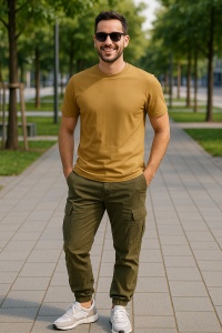 Tricou din bumbac bărbați Classic New 132 - Img 23