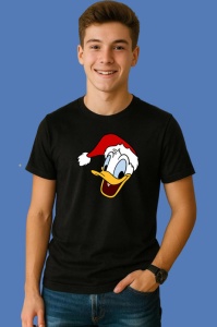 Tricou Donald Duck Cu Caciula Mosului, din bumbac 100% Copii | Dama | Barbat - Img 2
