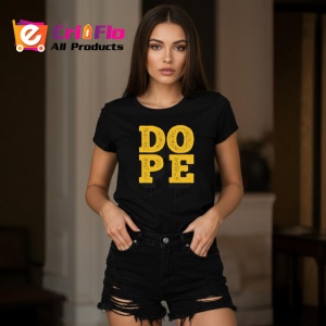 Tricou Dope Text Galben 3D V1, din bumbac 100%, tricou negru Copii | Dama | Barbat - Img 7