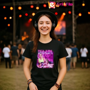 Tricou Dua Lipa - Neon Nostalgia, muzica POP, Dama | Barbat | Copii, Culoare Negru - Img 5