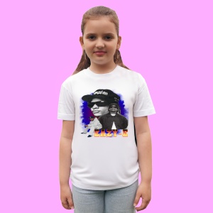 Tricou Eazy-E - Blue Background, muzica Hip-Hop / Rap, Dama | Barbat | Copii - Img 3
