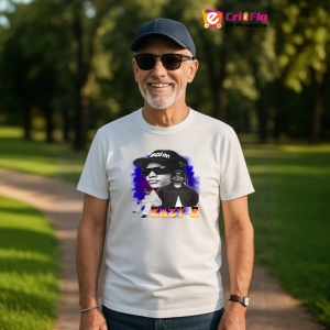 Tricou Eazy-E - Blue Background, muzica Hip-Hop / Rap, Dama | Barbat | Copii - Img 5