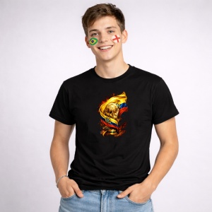 Tricou Ecuador World Cup Fifa 2026, din bumbac 100%, tricou negru, Copii | Dama | Barbat - Img 3