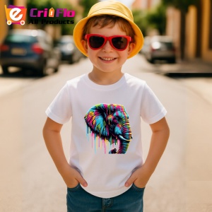 Tricou Elefant stil pop art imagine simbolica si vibranta Copii | Dama | Barbat - Img 10