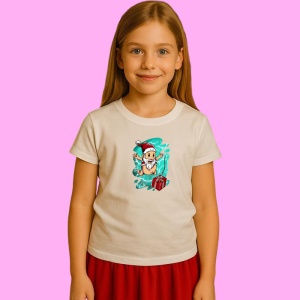 Tricou Elf With Gift, din bumbac 100% Copii | Dama | Barbat - Img 3