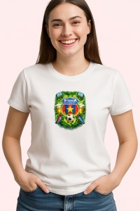 Tricou Emblema Steaua Minge Fotbal Frunze Verzi V2, din bumbac 100% , tricou alb pentru Copii | Dama | Barbat - Img 3