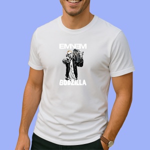 Tricou Eminem alb negru casetofon, muzica INDIE, Dama | Barbat | Copii - Img 2