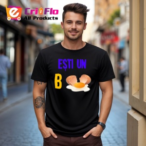 Tricou esti un b gluma cu ou mesaj haioasa, Copii | Dama | Barbat , tricou negru - Img 6