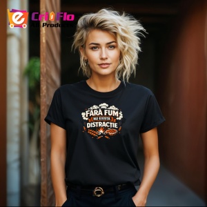 Tricou Fara Fum Nu Exista Distractie Gratar Amuzant, din bumbac 100%, tricou negru Dama | Barbat - Img 4