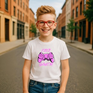 Tricou Fata gamer - Copii | Dama | Barbat - Img 2