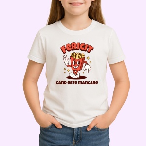 Tricou Fericit cand este mancare - Copii | Dama | Barbat