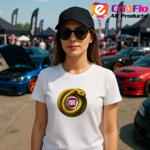 Tricou Fiat Sarpe Galben Asteptand Sa Atace | Unisex Dama si Barbat - Img 3