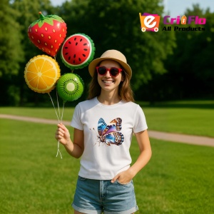 Tricou Fluture colorat cu accente portocalii si albastre realist Copii | Dama | Barbat Barbat - Img 12