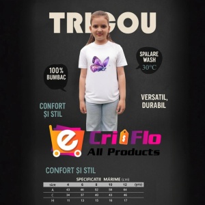 Tricou Fluture mov pastel cu accente albe si tonuri fine Copii | Dama | Barbat Barbat - Img 15