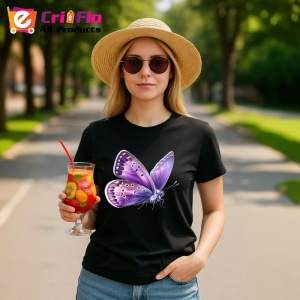 Tricou Fluture mov pastel cu accente albe si tonuri fine Copii | Dama | Barbat Barbat - Img 22