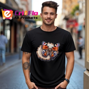 Tricou Fluture pe trunchi de copac design rustic realist Copii | Dama | Barbat Barbat - Img 17