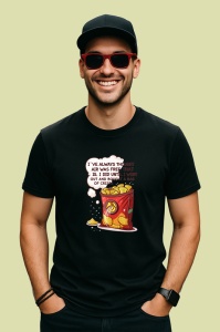 Tricou Free Air Until Bag Of Crisps, Copii | Dama | Barbat, culoare negru - Img 2