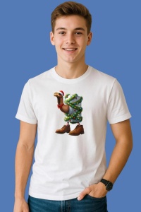 Tricou Frigo Camelo Imbodobit Cu Decoratiuni De Craciun, din bumbac 100%, tricou alb, Copii | Dama | Barbat