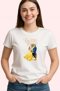 Tricou Frumoasa si bestia poveste clasica de dragoste animata Disney, Copii | Dama | Barbat - Img 3