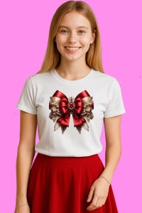 Tricou Funda Eleganta Burgundy Cu Auriu, din bumbac 100%, tricou alb, Copii | Dama | Barbat - Img 3