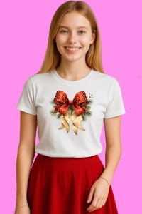 Tricou Funda Rosie Aurie Cu Crengute, din bumbac 100%, tricou alb, Copii | Dama | Barbat