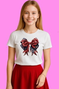 Tricou Funda Rosie Si Albastru Vintage, din bumbac 100%, tricou alb, Copii | Dama | Barbat - Img 3