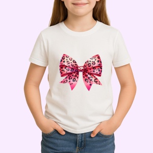 Tricou Fundita roz intens cu imprimeu leopard stil modern glam Copii | Dama | Barbat Barbat - Img 4