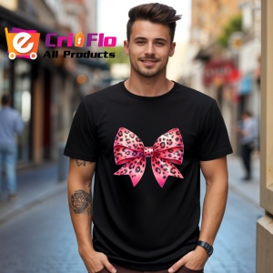 Tricou Fundita roz intens cu imprimeu leopard stil modern glam Copii | Dama | Barbat Barbat - Img 18