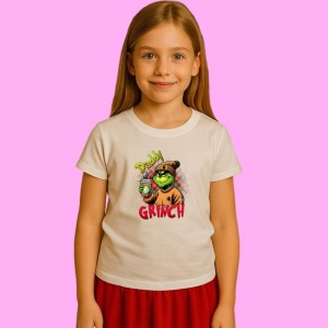 Tricou Funny Leopard Daddy Grinch, din bumbac 100%, tricou alb, Copii | Dama | Barbat - Img 2