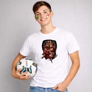 Tricou Gareth Bale Wales World Cup Fifa 2026, din bumbac 100%, tricou alb, Copii | Dama | Barbat - Img 2