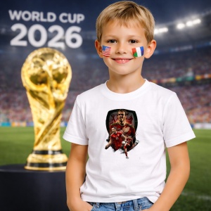 Tricou Gareth Bale Wales World Cup Fifa 2026, din bumbac 100%, tricou alb, Copii | Dama | Barbat - Img 5