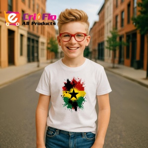 Tricou Ghana Steag Splash Art, Copii | Dama | Barbat - Img 8