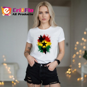 Tricou Ghana Steag Splash Art, Copii | Dama | Barbat - Img 11