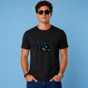 Tricou Ghete Sport Hi Top Graffiti Script Urban Street Fashion, din bumbac 100%, tricou negru, Copii | Dama | Barbat - Img 2
